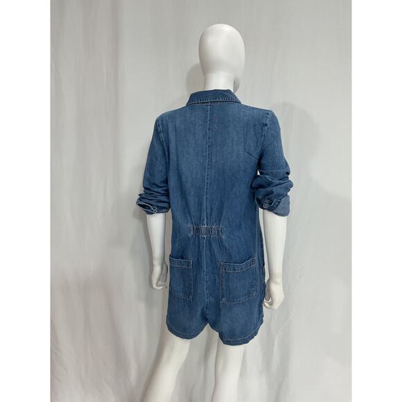 Hatch Collection 'The Denim' Blue Utility Romper Size 0 - NWT - Picture 3 of 5